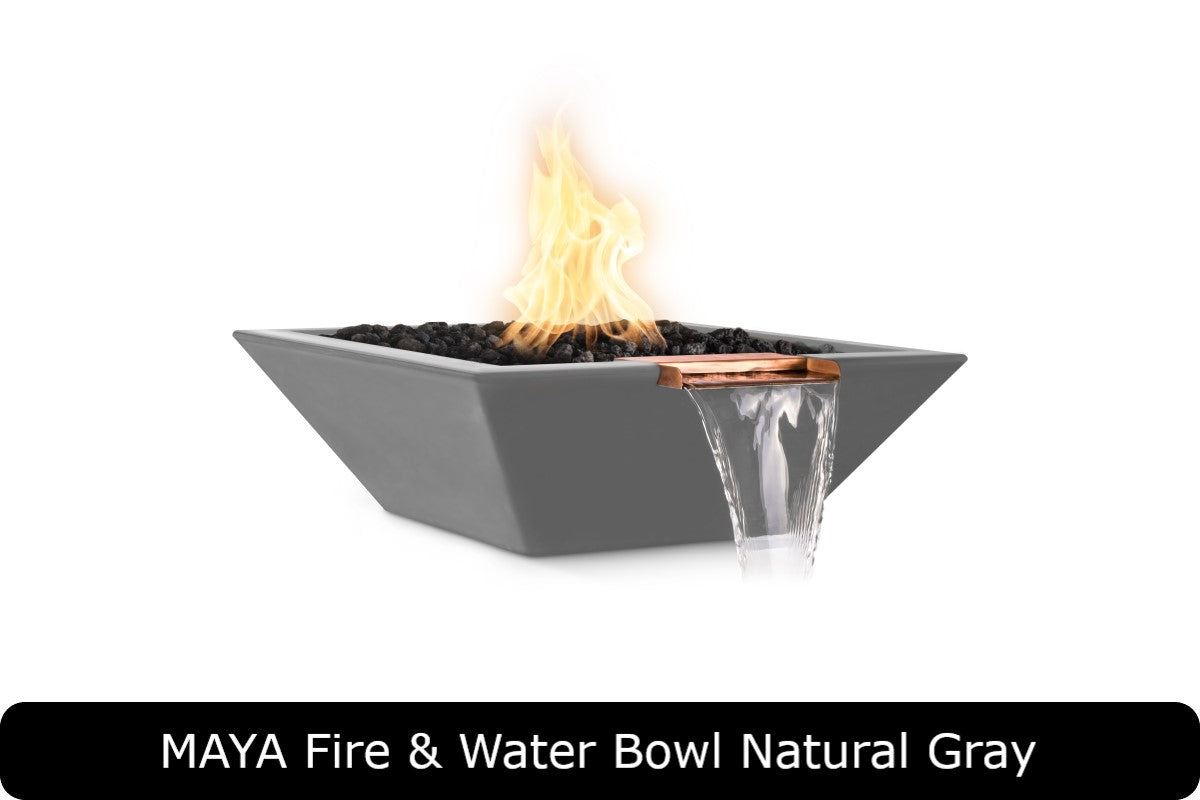 The Outdoor Plus - Maya Fire & Water Bowl - GFRC Concrete