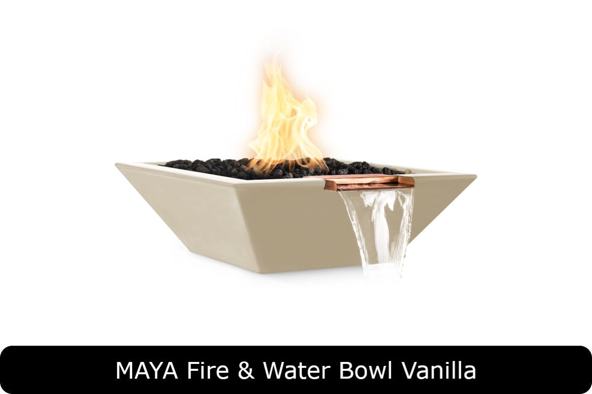 The Outdoor Plus - Maya Fire & Water Bowl - GFRC Concrete