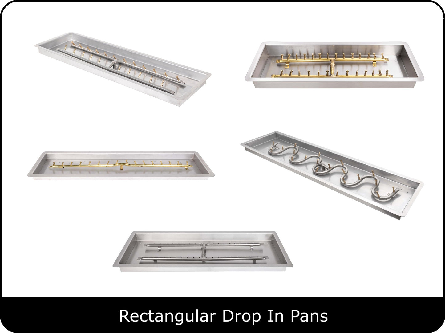 The Outdoor Plus - Rectangular Drop In Pan & Burner Kits