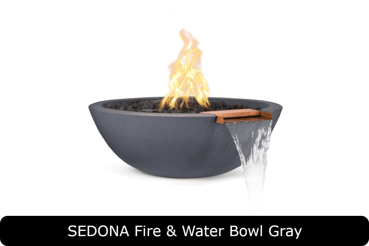 The Outdoor Plus - Sedona Fire & Water Bowl - GFRC Concrete