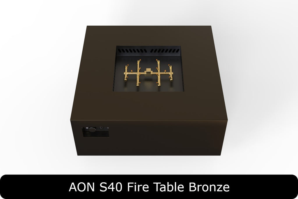 AON C36 — 40" Square Powder-Coated Steel Fire Table