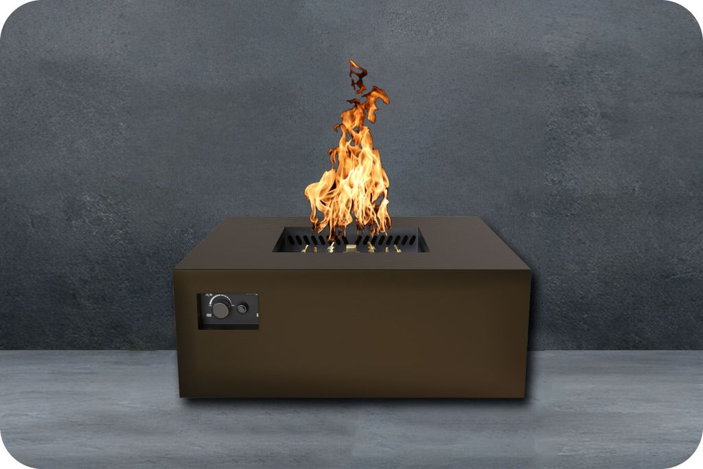 AON C36 — 40" Square Powder-Coated Steel Fire Table