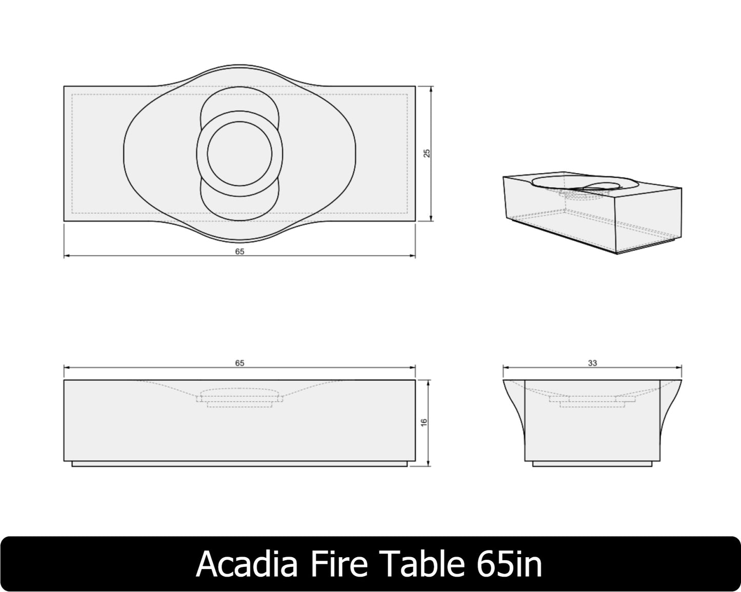 The Freedom Collection - ACADIA Concrete Fire Table