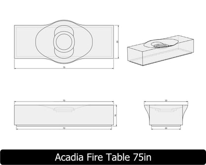 The Freedom Collection - ACADIA Concrete Fire Table