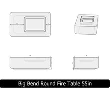 Load image into Gallery viewer, The Freedom Collection - BIG BEND ROUND Concrete Fire Table
