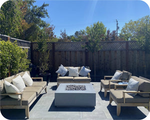 Biscayne — Square Concrete Fire Table (32", 38", or 45" Size Options)