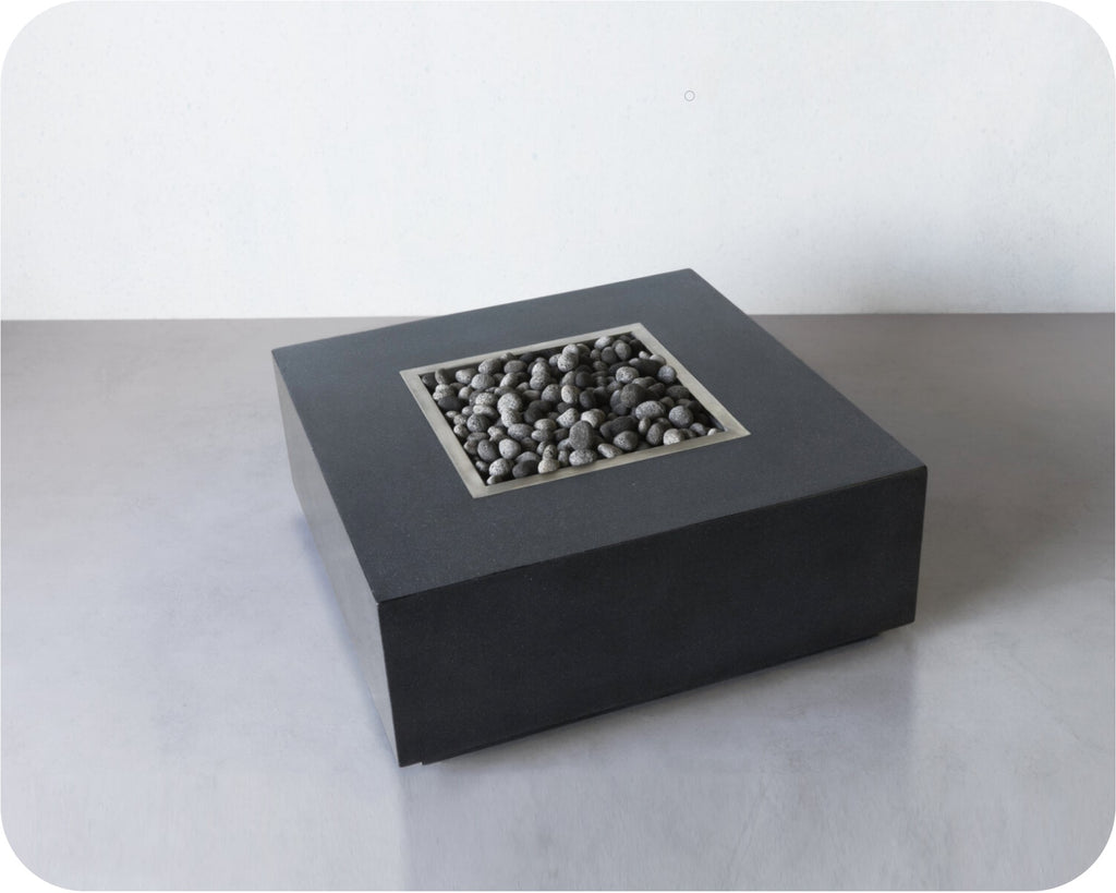 Biscayne — Square Concrete Fire Table (32", 38", or 45" Size Options)