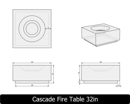 The Freedom Collection - CASCADE Concrete Fire Table