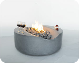 Denali — Modern Concrete Fire Pit (38", 45", or 55" Diameter)