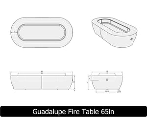 The Freedom Collection - GUADALUPE Concrete Fire Table