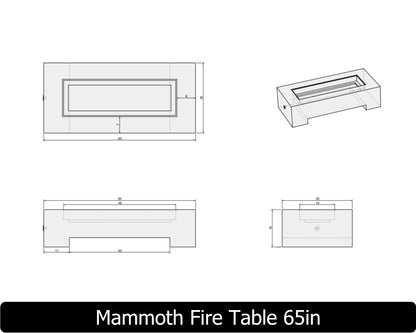 The Freedom Collection - MAMMOTH Concrete Fire Table