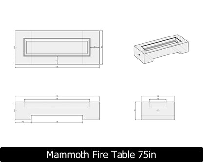 The Freedom Collection - MAMMOTH Concrete Fire Table