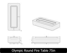 Load image into Gallery viewer, The Freedom Collection - OLYMPIC ROUND Concrete Fire Table
