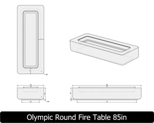 The Freedom Collection - OLYMPIC ROUND Concrete Fire Table