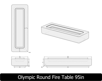 The Freedom Collection - OLYMPIC ROUND Concrete Fire Table