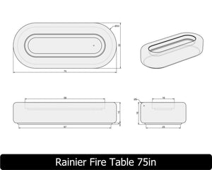The Freedom Collection - RAINIER Concrete Fire Table