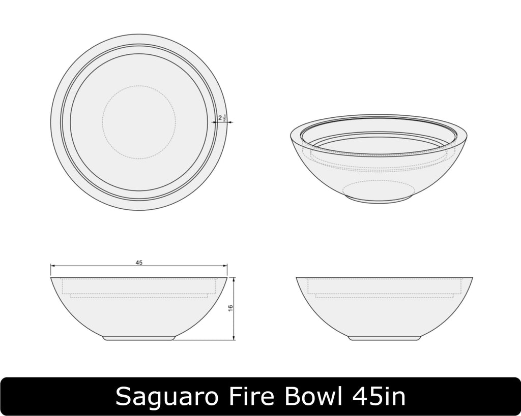 Saguaro — National Park-Inspired Round Fire Bowl (35"–45")