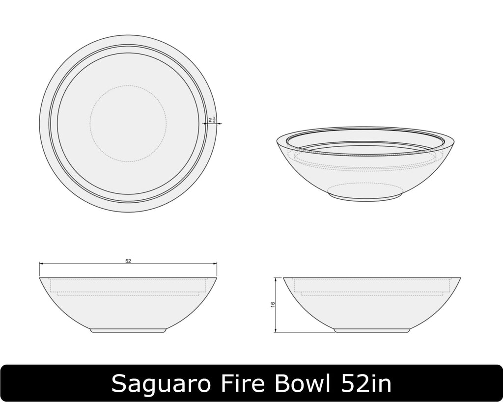 Saguaro — National Park-Inspired Round Fire Bowl (35"–45")