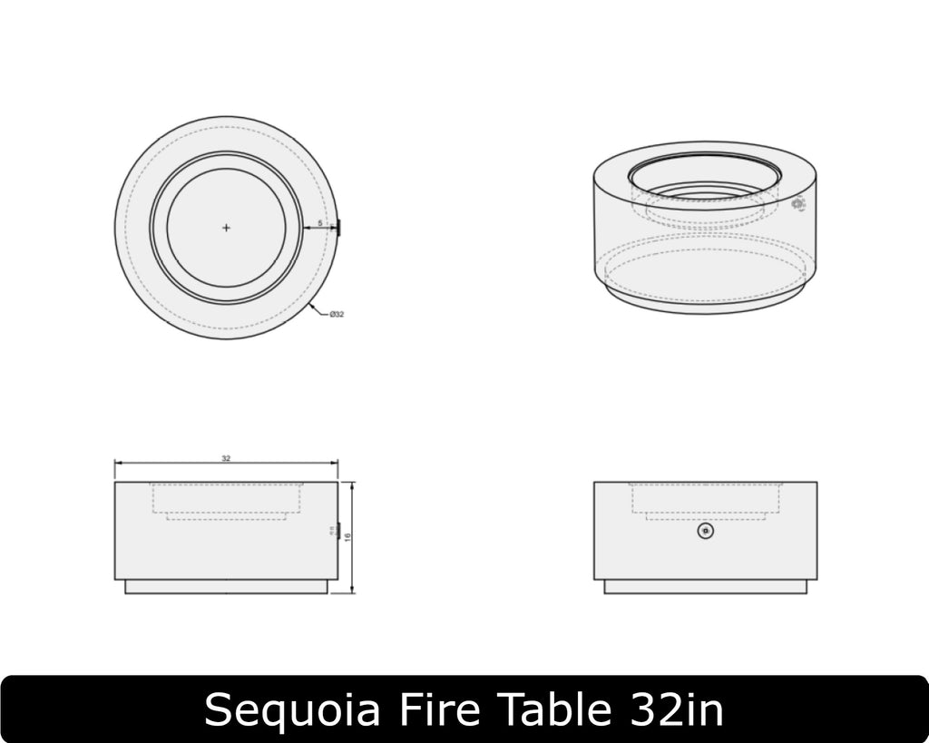 Sequoia — Round Concrete Fire Table