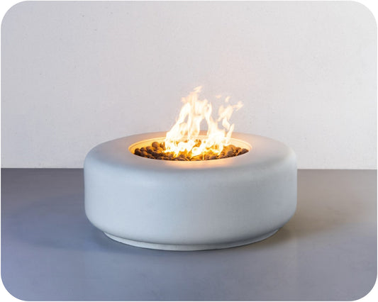 The Freedom Collection - SEQUOIA ROUND Concrete Fire Table