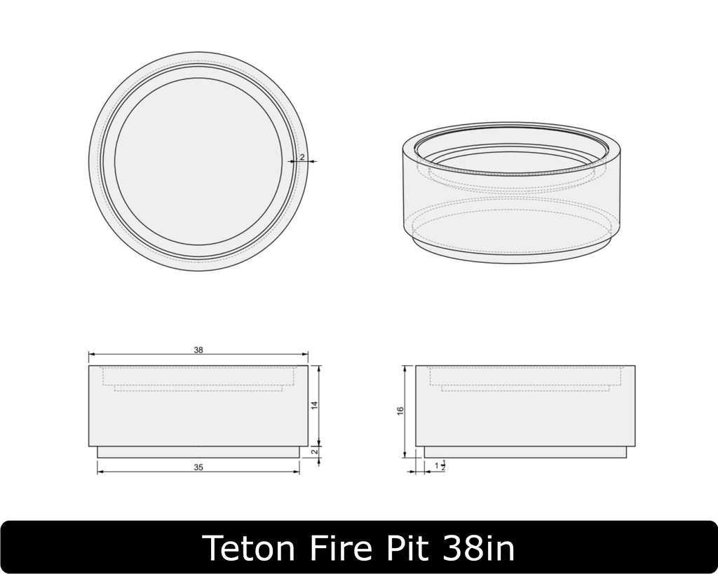 TETON — Round Fire Bowl (32", 38", & 45")