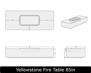 The Freedom Collection - YELLOWSTONE Concrete Fire Table