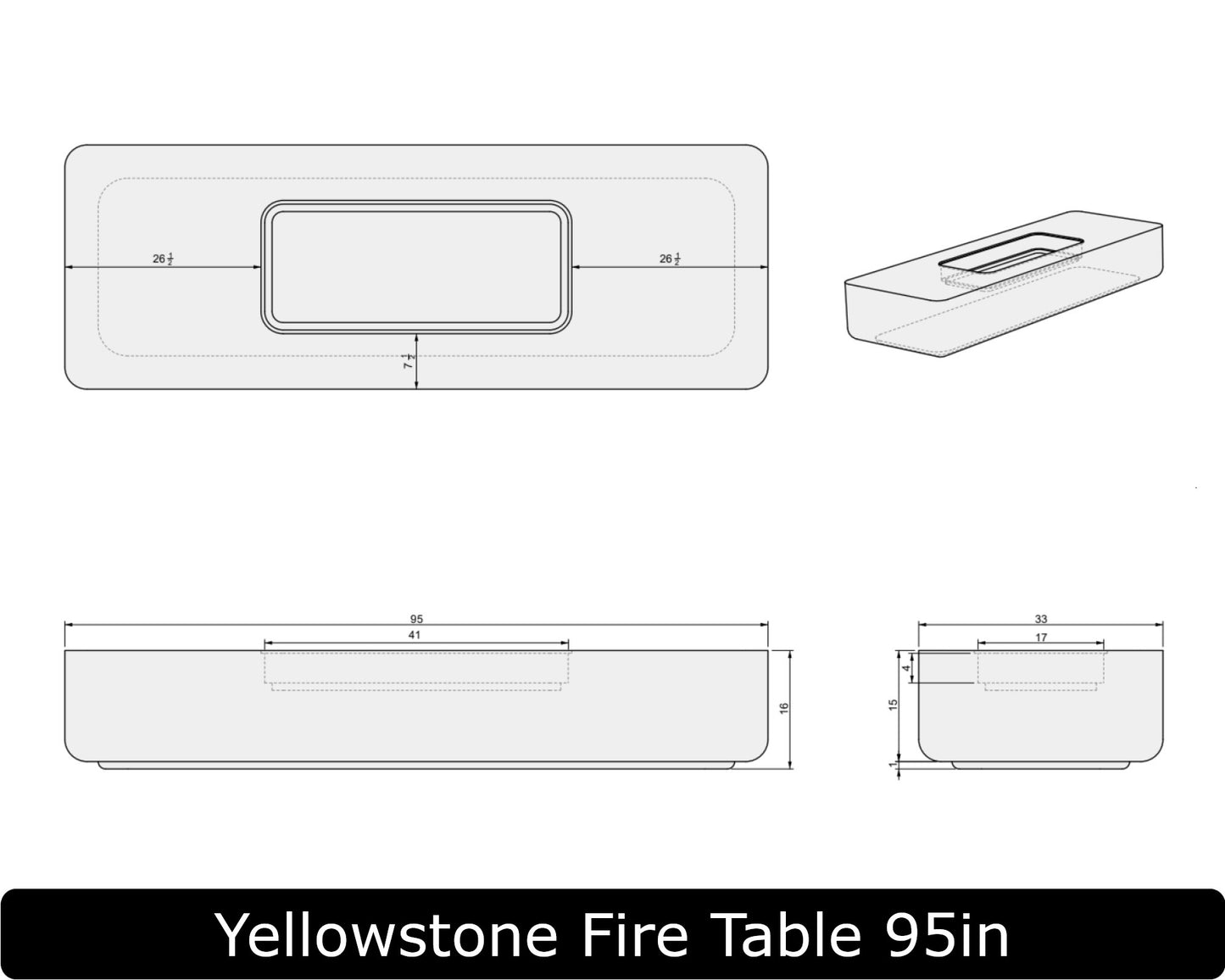 The Freedom Collection - YELLOWSTONE Concrete Fire Table