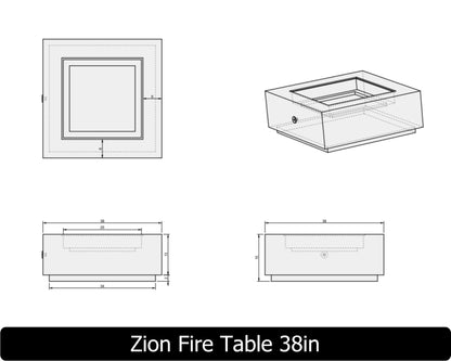 The Freedom Collection - ZION Concrete Fire Table