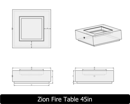 The Freedom Collection - ZION Concrete Fire Table