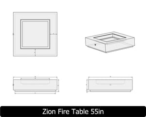 The Freedom Collection - ZION Concrete Fire Table