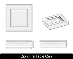 The Freedom Collection - ZION Concrete Fire Table