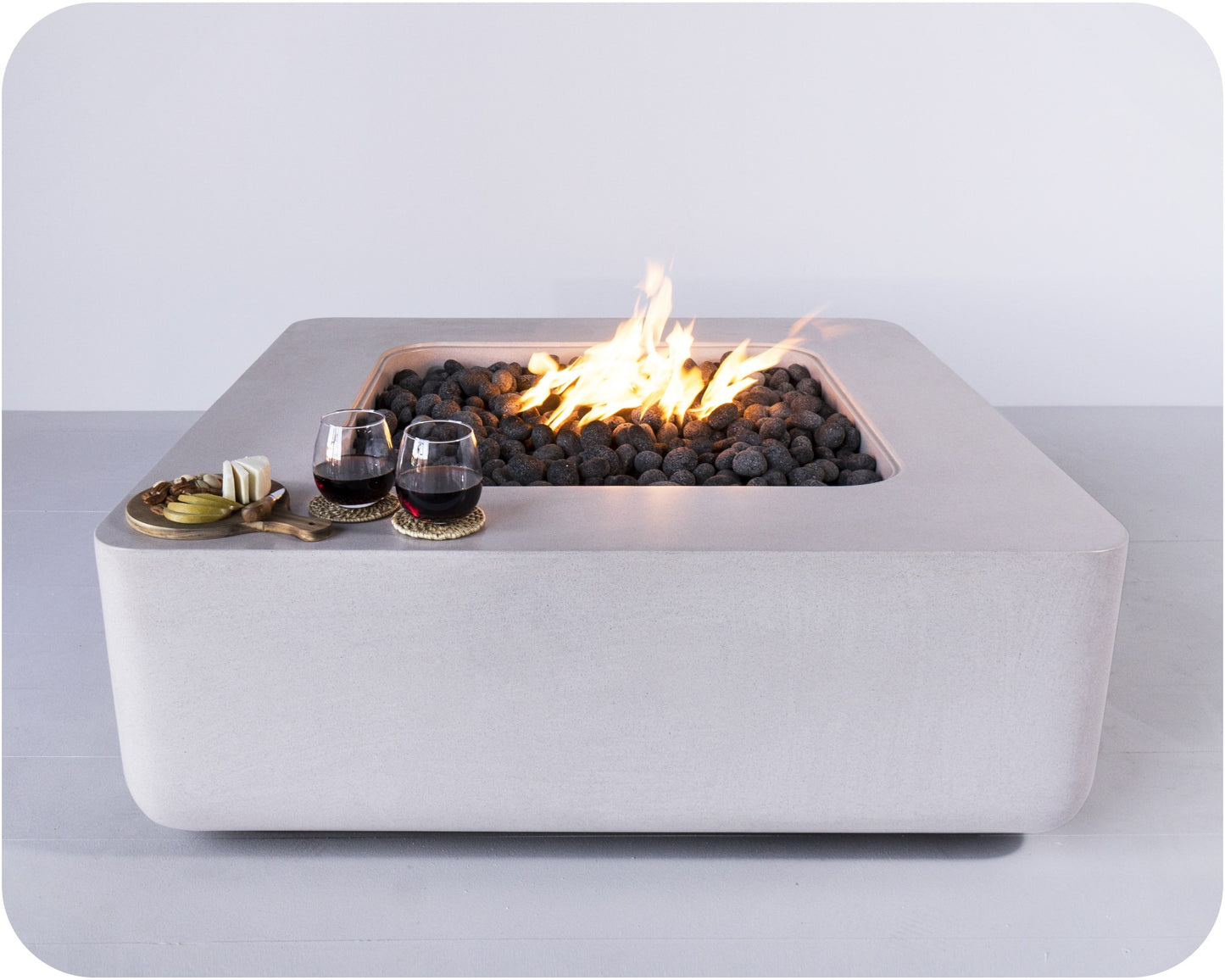 The Freedom Collection - ZION ROUND Concrete Fire Table