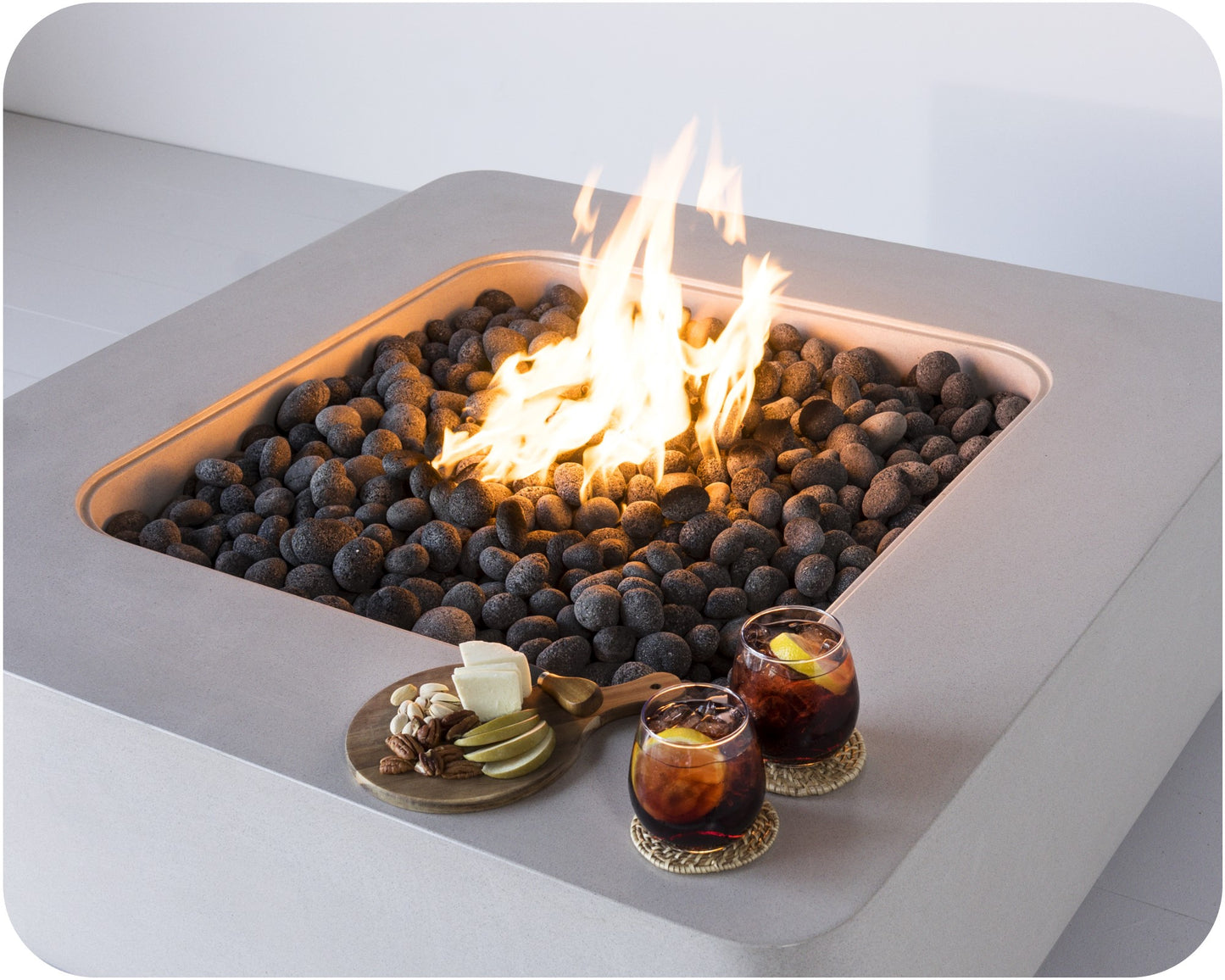 The Freedom Collection - ZION ROUND Concrete Fire Table