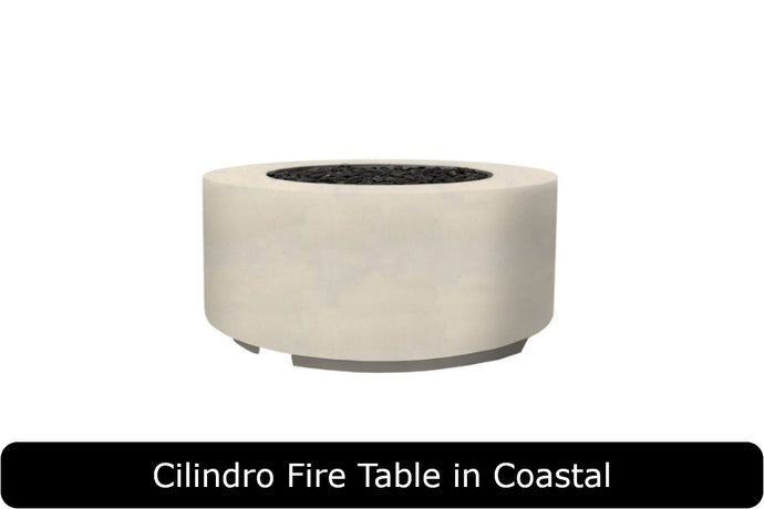 Clindro Fire Table in Coastal Concrete Finish