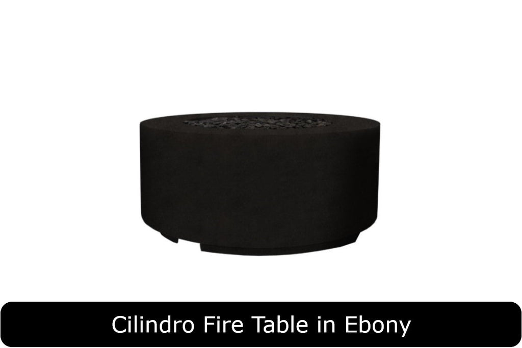 Clindro Fire Table in Ebony Concrete Finish
