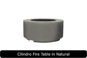 Clindro Fire Table in Natural Concrete Finish