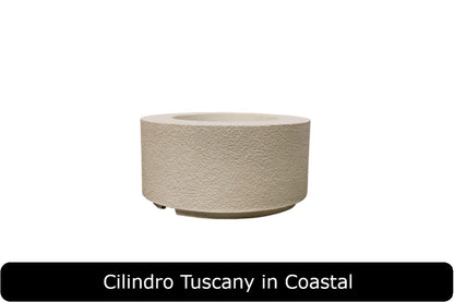 Cilindro Tuscany Fire Table in Coastal Concrete Finish