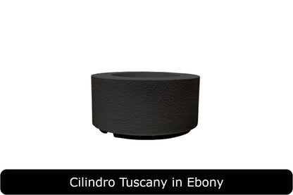 Cilindro Tuscany Fire Table in Ebony Concrete Finish