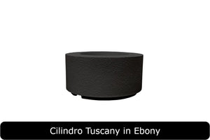 Cilindro Tuscany Fire Table in Ebony Concrete Finish