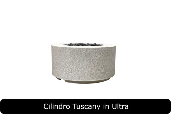 Cilindro Tuscany Fire Table in Ultra Concrete Finish