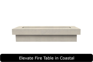 Elevate Fire Table in Coastal Concrete Finish