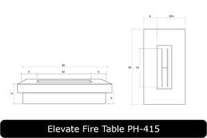 Elevate Fire Table Dimensions