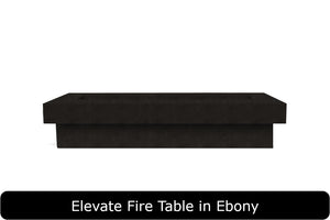 Elevate Fire Table in Ebony Concrete Finish