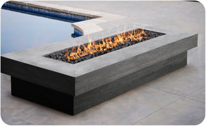 Lifestyle Image of the Elevate Concrete Fire Table