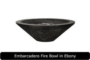 Embarcadero Fire Bowl in Ebony Concrete Finish