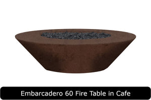 Embarcadero 60 Fire Bowl in Cafe Concrete Finish