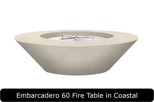 Embarcadero 60 Fire Bowl in Coastal Concrete Finish