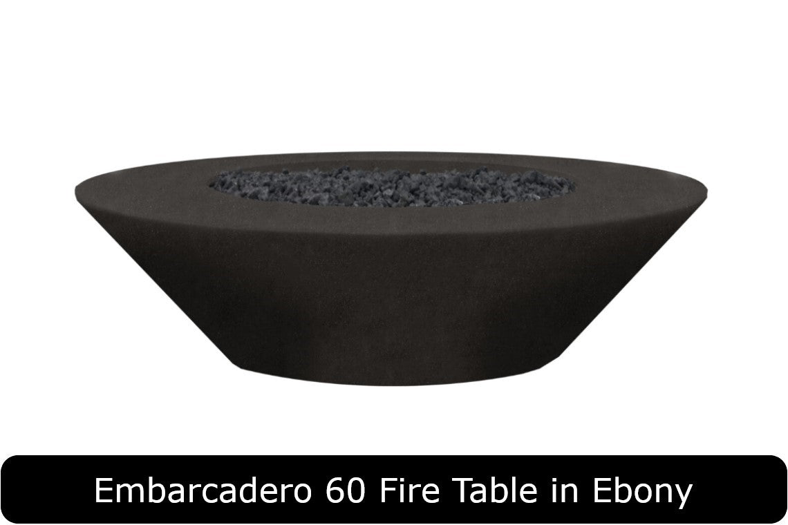 Embarcadero 60 Fire Bowl in Coastal Concrete Finish