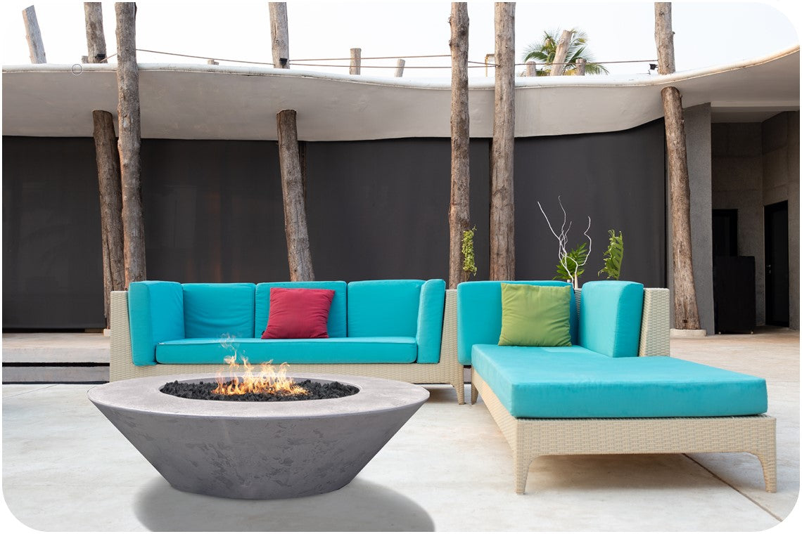 Lifestyle Image of the Embarcadero 60 Concrete Fire Bowl