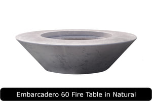 Embarcadero 60 Fire Bowl in Natural Concrete Finish